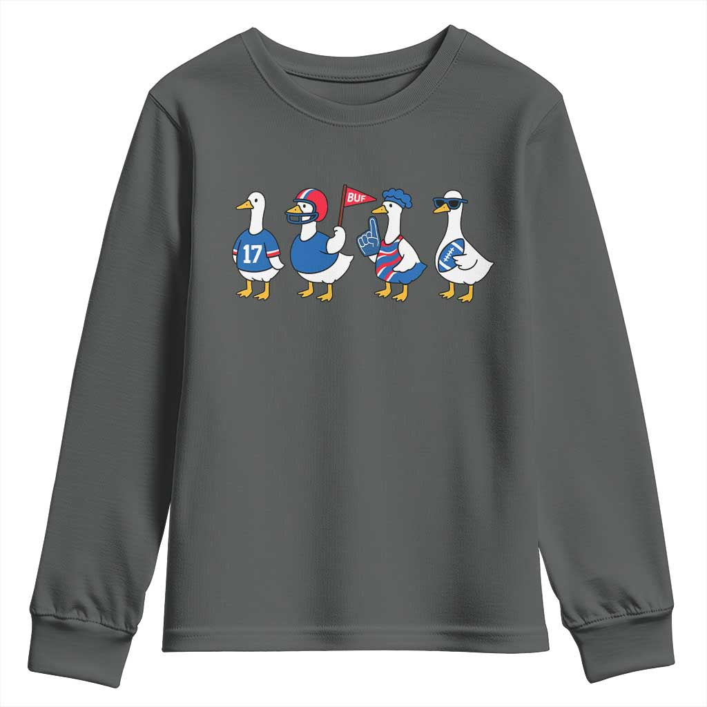 BFB Goose Youth Sweatshirt Funny BFB Sports Fan Silly Gooses TS10 Dark Heather Print Your Wear