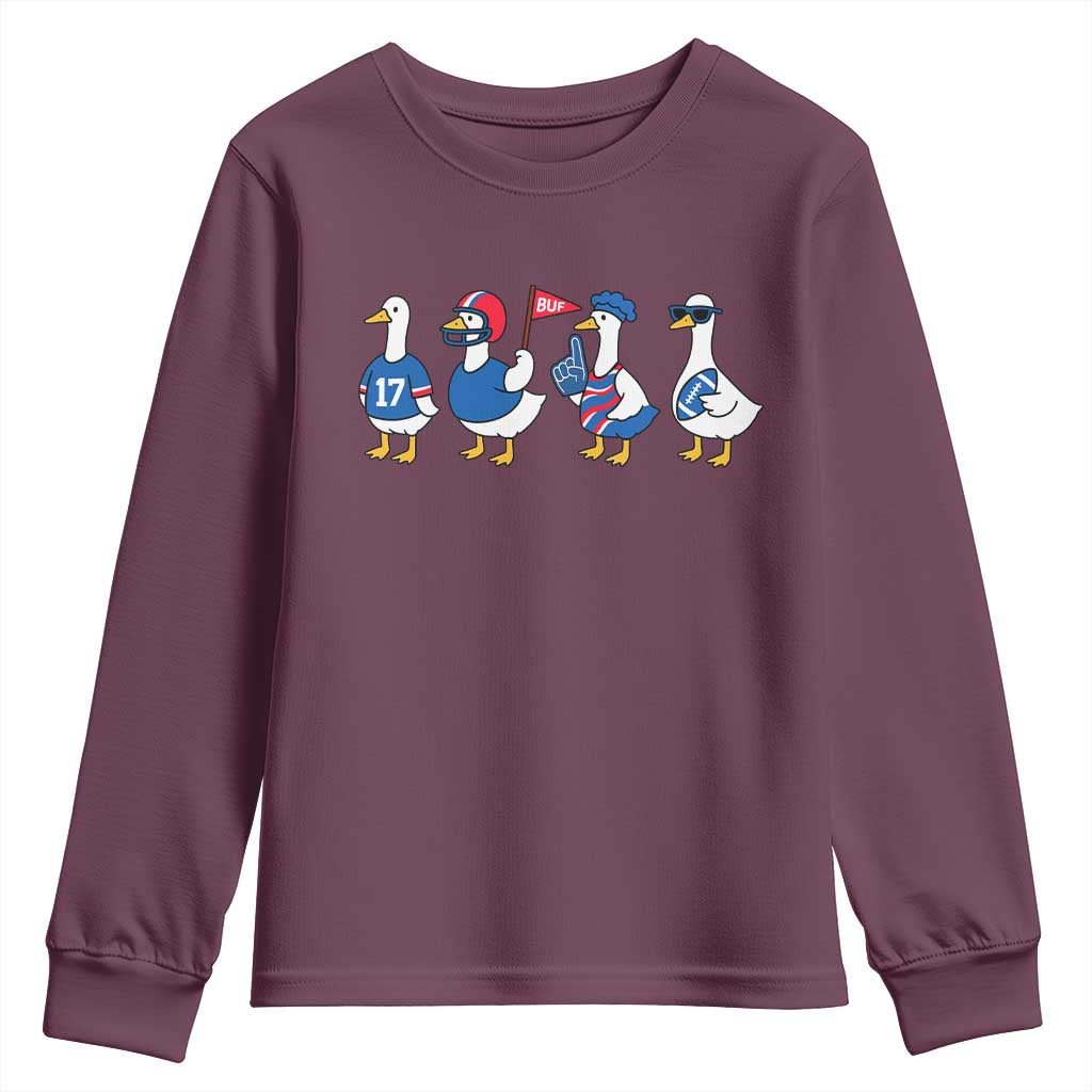 BFB Goose Youth Sweatshirt Funny BFB Sports Fan Silly Gooses TS10 Maroon Print Your Wear