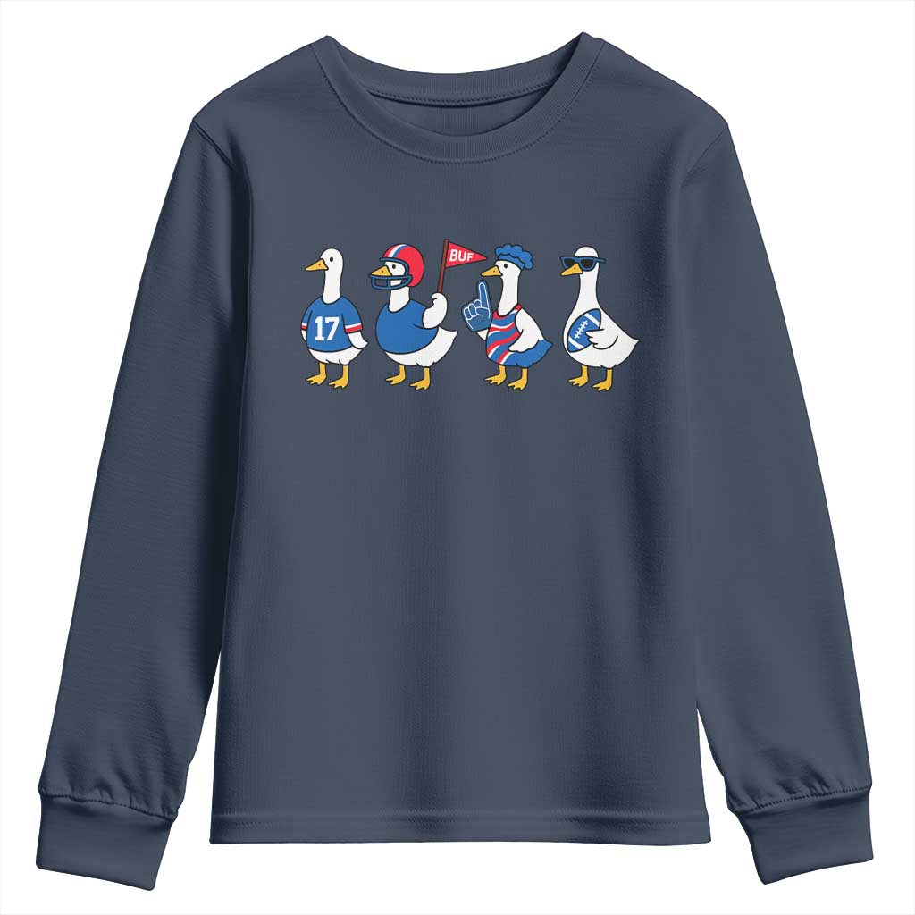 BFB Goose Youth Sweatshirt Funny BFB Sports Fan Silly Gooses TS10 Navy Print Your Wear