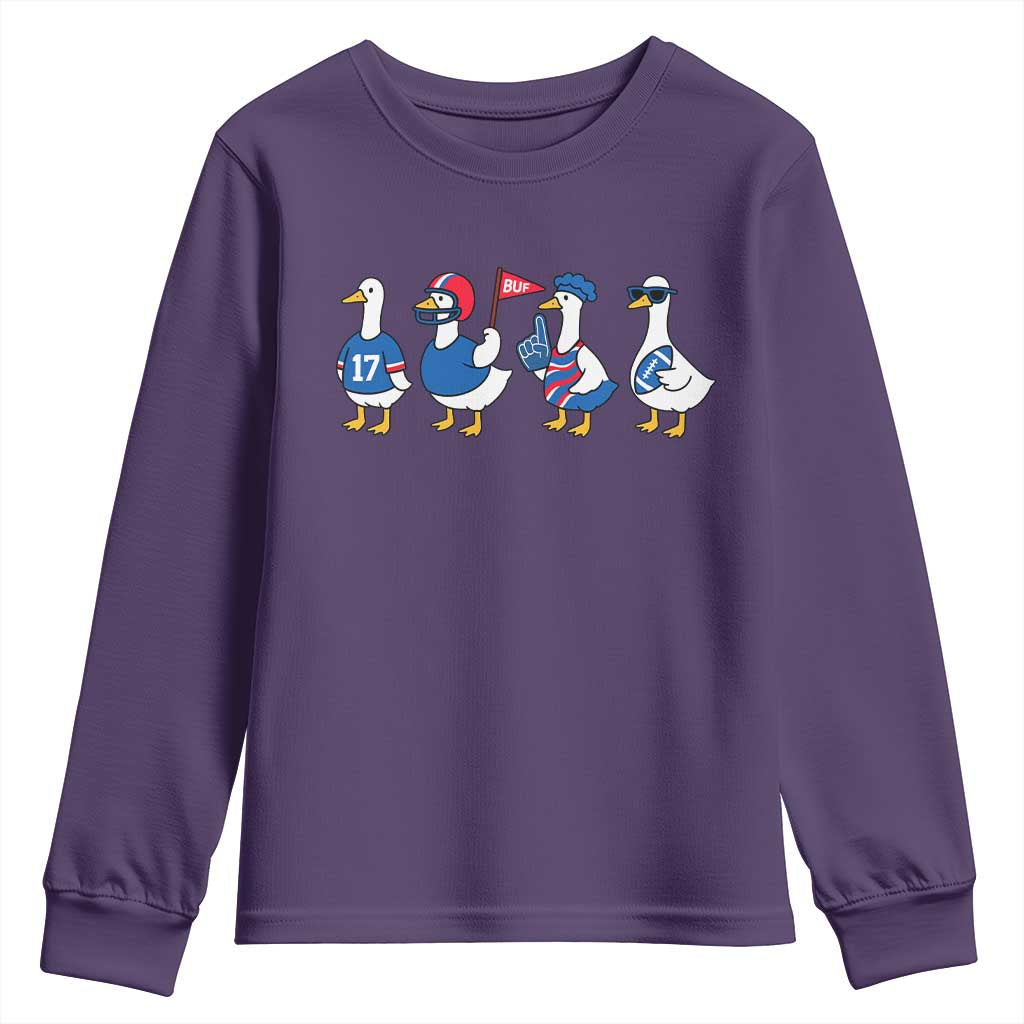 BFB Goose Youth Sweatshirt Funny BFB Sports Fan Silly Gooses TS10 Purple Print Your Wear