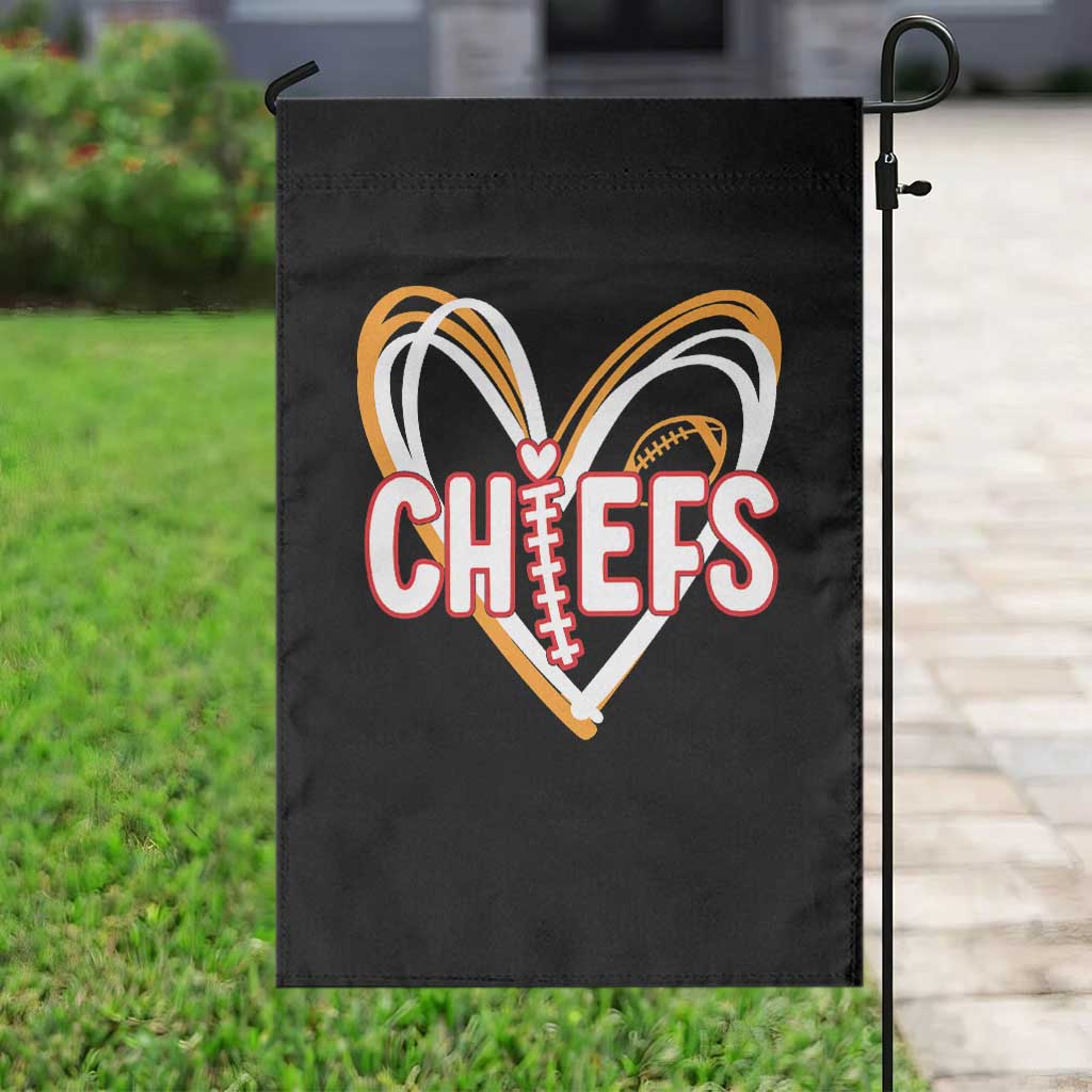 KC Game Day Garden Flag Retro Sports Fan Football Team Heart Graphic TS10 Print Your Wear