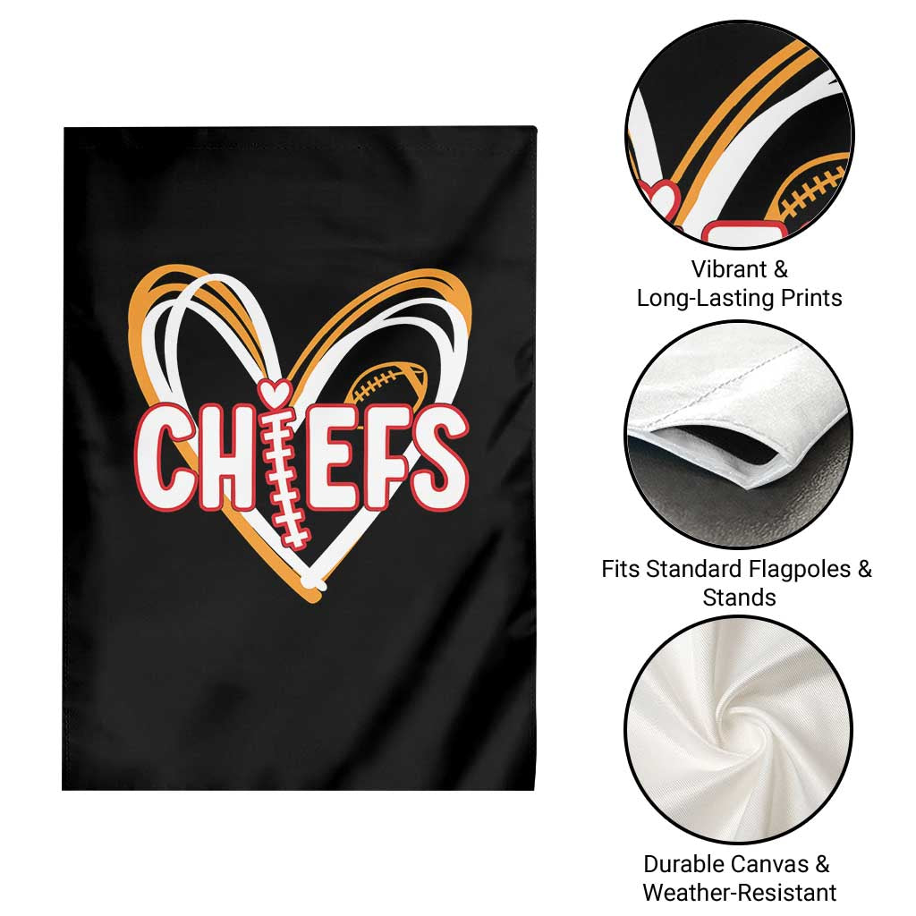 KC Game Day Garden Flag Retro Sports Fan Football Team Heart Graphic TS10 Print Your Wear