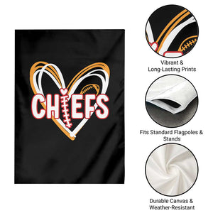 KC Game Day Garden Flag Retro Sports Fan Football Team Heart Graphic TS10 Print Your Wear