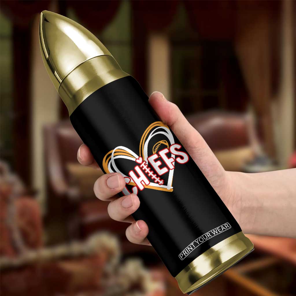 KC Game Day Bullet Tumbler Retro Sports Fan Football Team Heart Graphic TS10 Print Your Wear