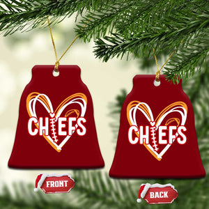 KC Game Day Ceramic Ornament Retro Sports Fan Football Team Heart Graphic TS10 Print Your Wear