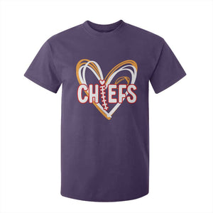 KC Game Day T Shirt For Kid Retro Sports Fan Football Team Heart Graphic TS10 Purple Print Your Wear