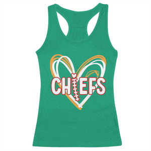 KC Game Day Racerback Tank Top Retro Sports Fan Football Team Heart Graphic TS10 Irish Green Print Your Wear