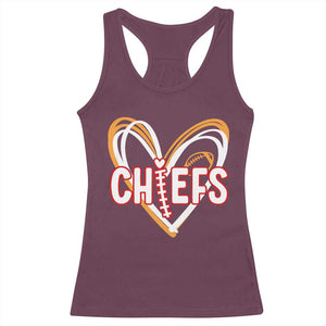 KC Game Day Racerback Tank Top Retro Sports Fan Football Team Heart Graphic TS10 Maroon Print Your Wear