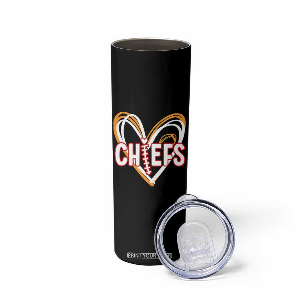 KC Game Day Skinny Tumbler Retro Sports Fan Football Team Heart Graphic TS10 Print Your Wear