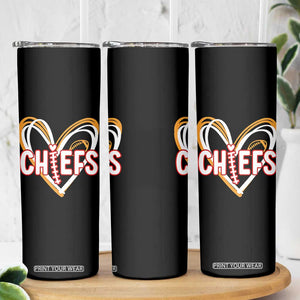 KC Game Day Skinny Tumbler Retro Sports Fan Football Team Heart Graphic TS10 Print Your Wear