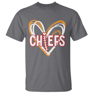 KC Game Day T Shirt Retro Sports Fan Football Team Heart Graphic TS10 Charcoal Print Your Wear