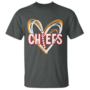 KC Game Day T Shirt Retro Sports Fan Football Team Heart Graphic TS10 Dark Heather Print Your Wear
