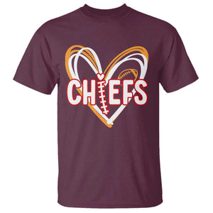 KC Game Day T Shirt Retro Sports Fan Football Team Heart Graphic TS10 Maroon Print Your Wear