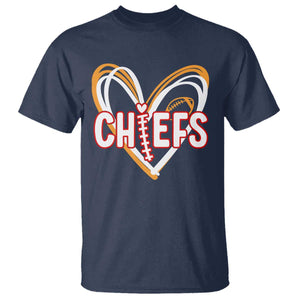 KC Game Day T Shirt Retro Sports Fan Football Team Heart Graphic TS10 Navy Print Your Wear