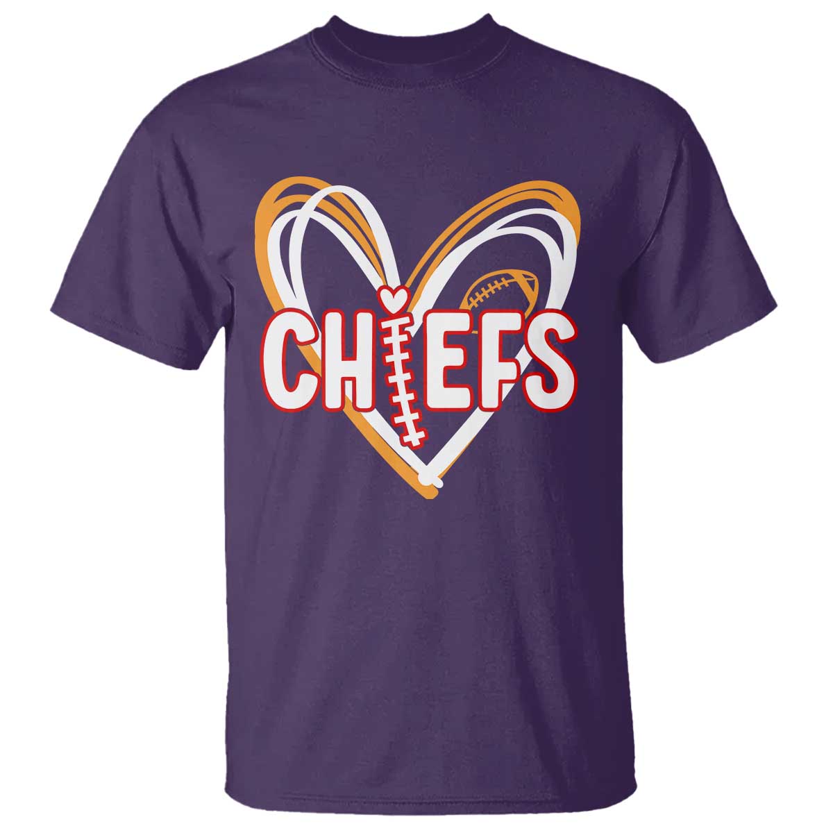 KC Game Day T Shirt Retro Sports Fan Football Team Heart Graphic TS10 Purple Print Your Wear