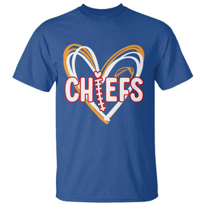 KC Game Day T Shirt Retro Sports Fan Football Team Heart Graphic TS10 Royal Blue Print Your Wear
