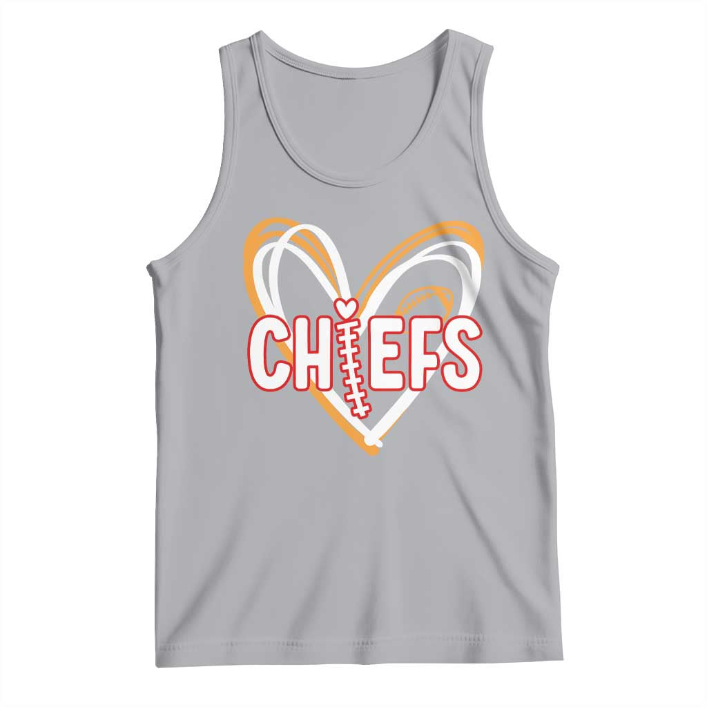 KC Game Day Tank Top Retro Sports Fan Football Team Heart Graphic TS10 Athletic Heather Print Your Wear
