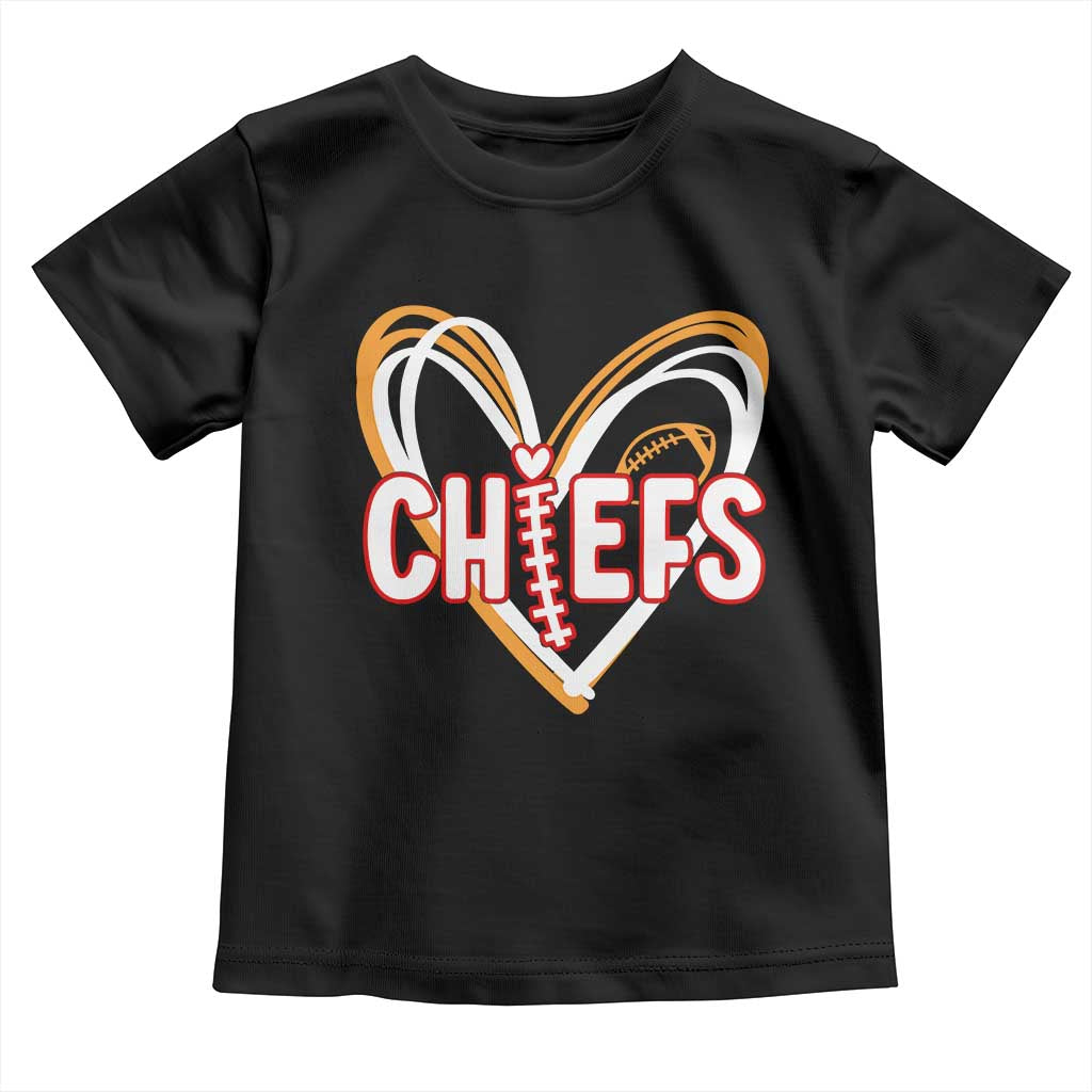 KC Game Day Toddler T Shirt Retro Sports Fan Football Team Heart Graphic TS10 Black Print Your Wear