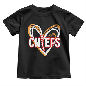 KC Game Day Toddler T Shirt Retro Sports Fan Football Team Heart Graphic TS10 Black Print Your Wear
