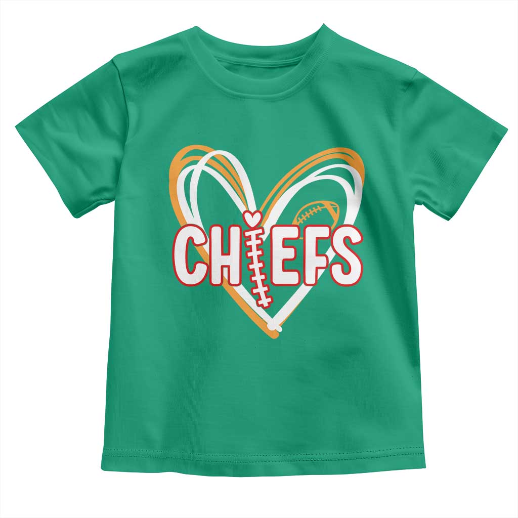 KC Game Day Toddler T Shirt Retro Sports Fan Football Team Heart Graphic TS10 Irish Green Print Your Wear