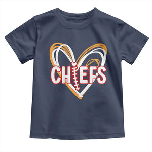 KC Game Day Toddler T Shirt Retro Sports Fan Football Team Heart Graphic TS10 Navy Print Your Wear