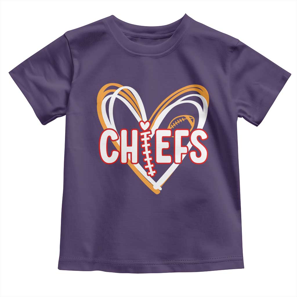 KC Game Day Toddler T Shirt Retro Sports Fan Football Team Heart Graphic TS10 Purple Print Your Wear