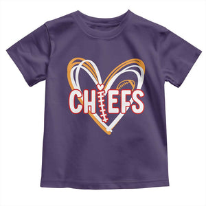KC Game Day Toddler T Shirt Retro Sports Fan Football Team Heart Graphic TS10 Purple Print Your Wear