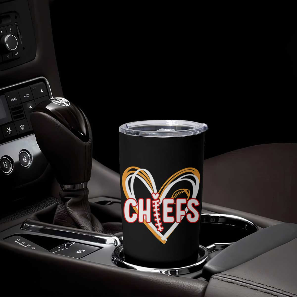 KC Game Day Tumbler Cup Retro Sports Fan Football Team Heart Graphic TS10 Print Your Wear