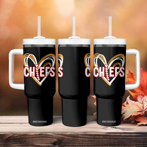 KC Game Day Tumbler With Handle Retro Sports Fan Football Team Heart Graphic TS10 Print Your Wear