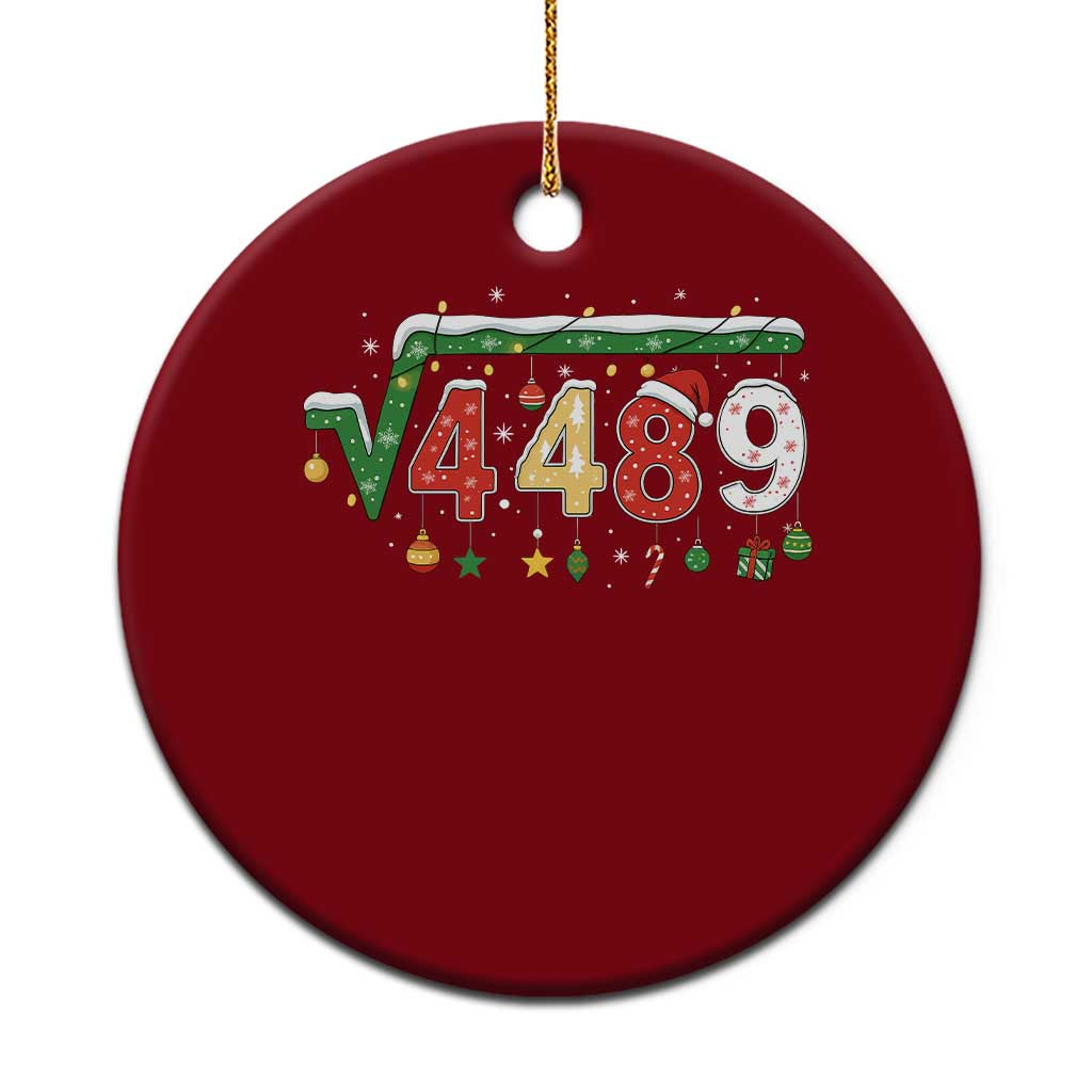 Math 67 Meme Funny Six Seven Funny Christmas Ceramic Ornament Funny Math Teacher Teen Slang Boys Kids Xmas Pajamas TS10 1pc Red Print Your Wear