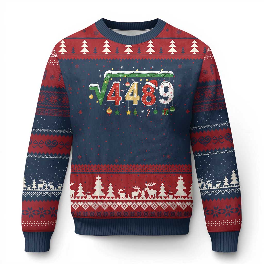 Math 67 Meme Funny Six Seven Funny Xmas Ugly Christmas Sweater Funny Math Teacher Teen Slang Boys Kids Xmas Pajamas TS10 Navy Red Print Your Wear