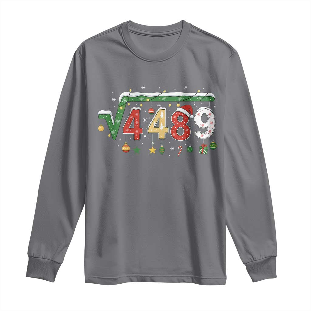 Math 67 Meme Funny Six Seven Funny Christmas Long Sleeve Shirt Funny Math Teacher Teen Slang Boys Kids Xmas Pajamas TS10 Charcoal Print Your Wear