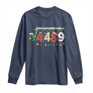 Math 67 Meme Funny Six Seven Funny Christmas Long Sleeve Shirt Funny Math Teacher Teen Slang Boys Kids Xmas Pajamas TS10 Navy Print Your Wear