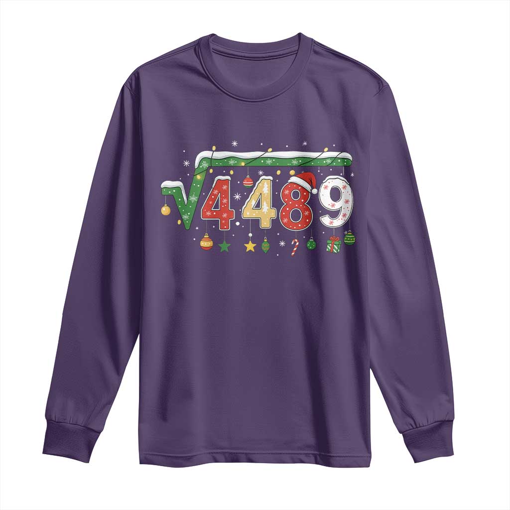 Math 67 Meme Funny Six Seven Funny Christmas Long Sleeve Shirt Funny Math Teacher Teen Slang Boys Kids Xmas Pajamas TS10 Purple Print Your Wear