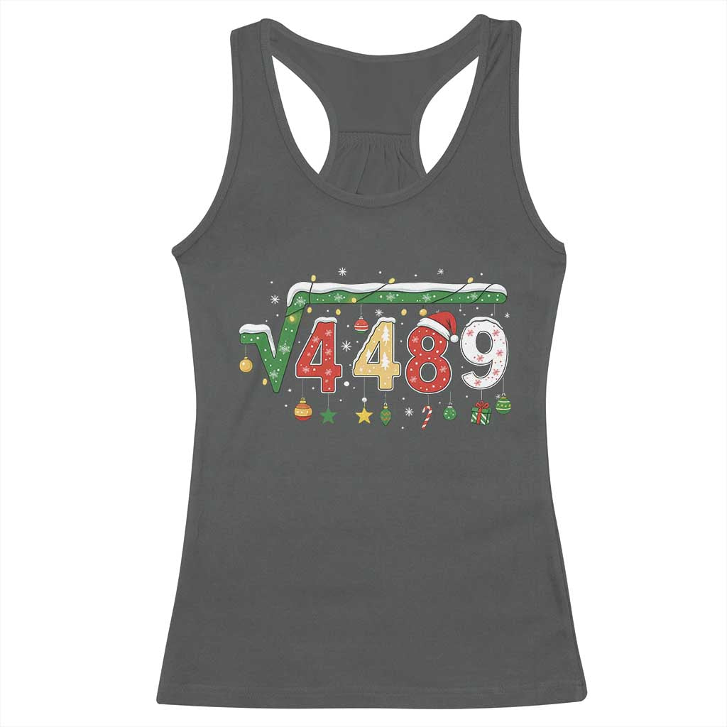 Math 67 Meme Funny Six Seven Funny Christmas Racerback Tank Top Funny Math Teacher Teen Slang Boys Kids Xmas Pajamas TS10 Dark Heather Print Your Wear