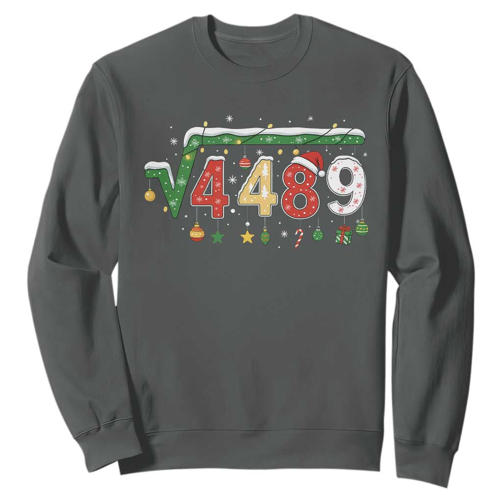 Math 67 Meme Funny Six Seven Funny Christmas Sweatshirt Funny Math Teacher Teen Slang Boys Kids Xmas Pajamas TS10 Dark Heather Print Your Wear