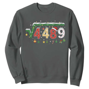 Math 67 Meme Funny Six Seven Funny Christmas Sweatshirt Funny Math Teacher Teen Slang Boys Kids Xmas Pajamas TS10 Dark Heather Print Your Wear