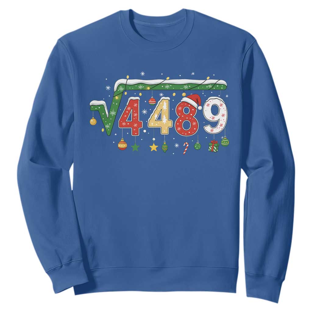 Math 67 Meme Funny Six Seven Funny Christmas Sweatshirt Funny Math Teacher Teen Slang Boys Kids Xmas Pajamas TS10 Royal Blue Print Your Wear