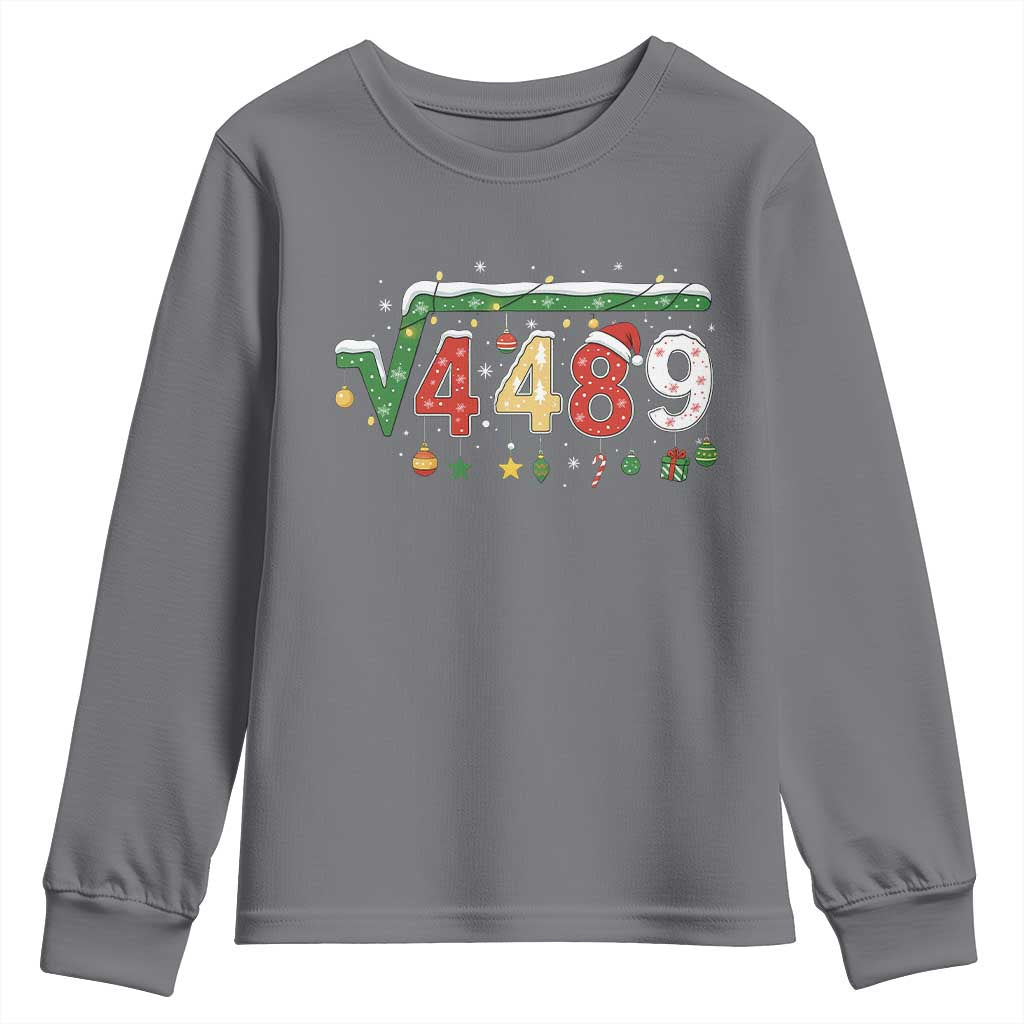 Math 67 Meme Funny Six Seven Funny Christmas Youth Sweatshirt Funny Math Teacher Teen Slang Boys Kids Xmas Pajamas TS10 Charcoal Print Your Wear
