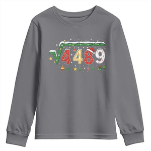 Math 67 Meme Funny Six Seven Funny Christmas Youth Sweatshirt Funny Math Teacher Teen Slang Boys Kids Xmas Pajamas TS10 Charcoal Print Your Wear