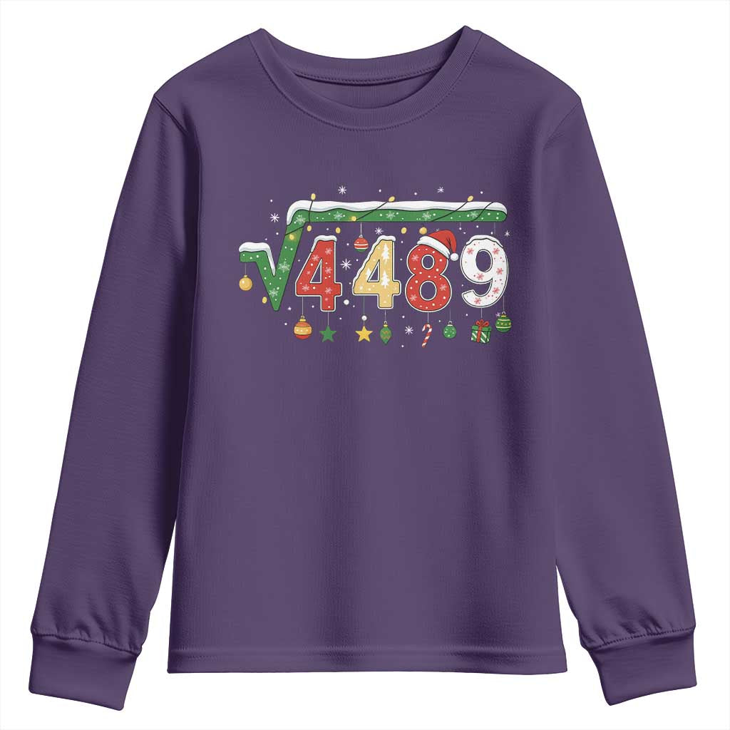 Math 67 Meme Funny Six Seven Funny Christmas Youth Sweatshirt Funny Math Teacher Teen Slang Boys Kids Xmas Pajamas TS10 Purple Print Your Wear