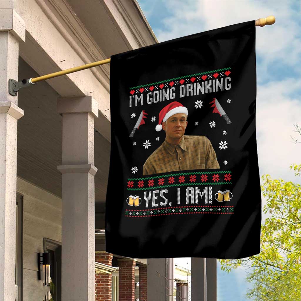 Charlie Hunnam Ed Gein Ugly Christmas Garden Flag Monster Movie I'm Going Drinking TS10 Print Your Wear
