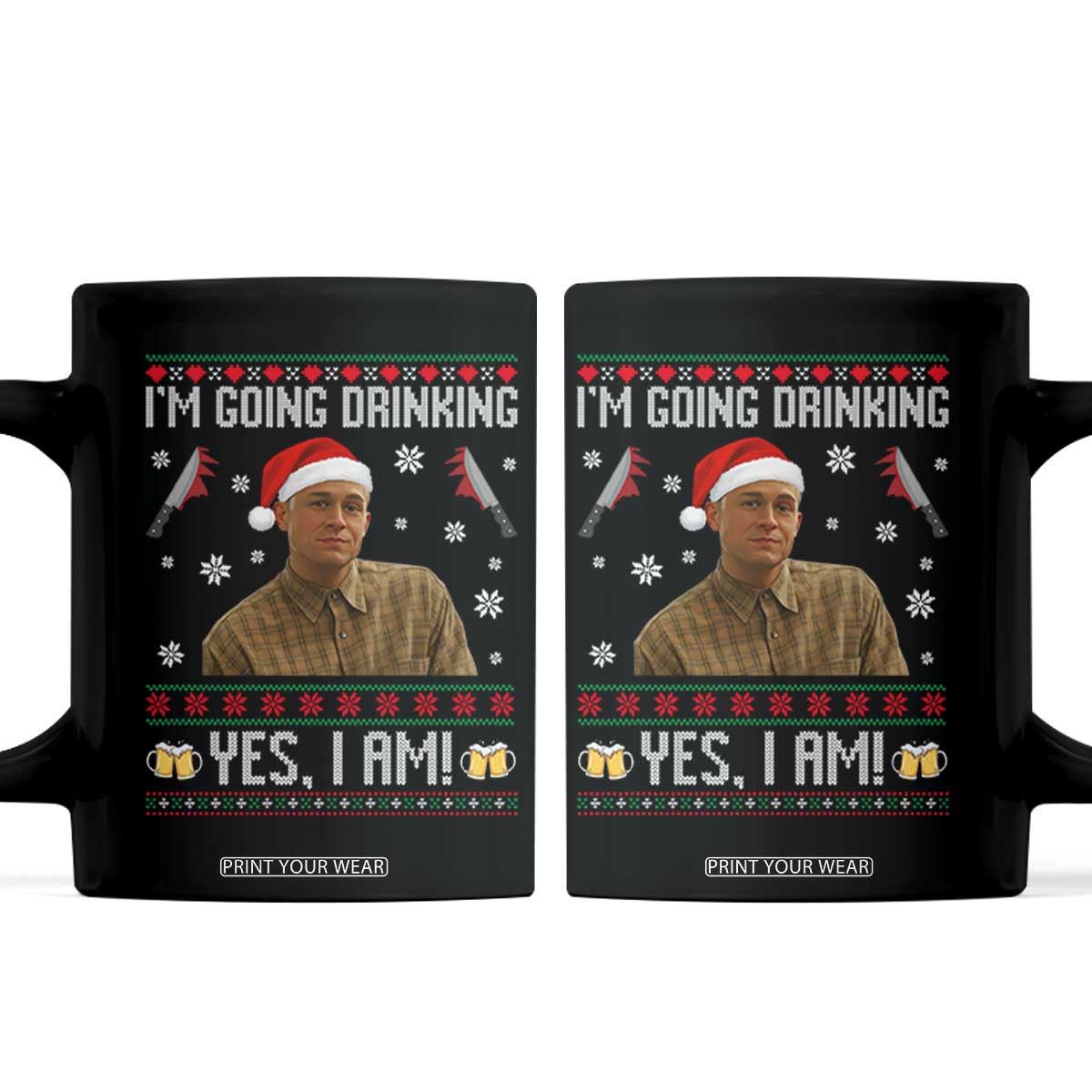 Charlie Hunnam Ed Gein Ugly Christmas Coffee Mug Monster Movie I'm Going Drinking TS10 Black Print Your Wear