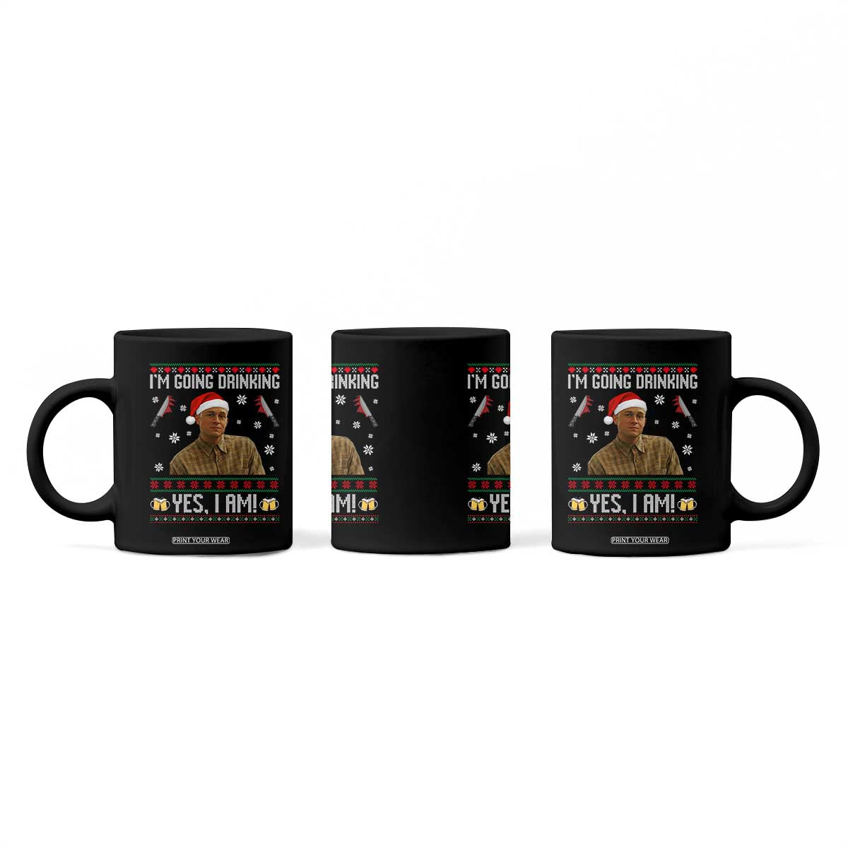 Charlie Hunnam Ed Gein Ugly Christmas Coffee Mug Monster Movie I'm Going Drinking TS10 Print Your Wear
