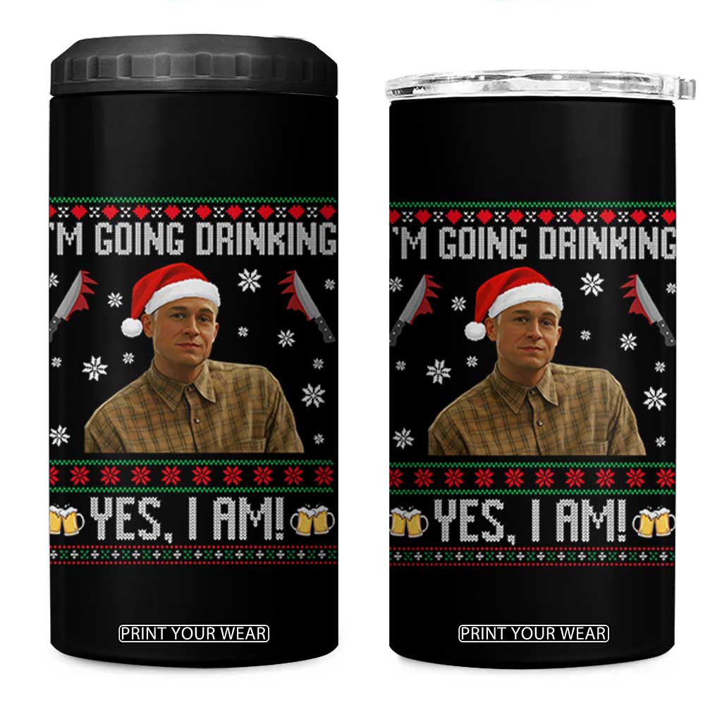 Charlie Hunnam Ed Gein Ugly Christmas 4 in 1 Can Cooler Tumbler Monster Movie I'm Going Drinking TS10 One Size: 16 oz Black Print Your Wear