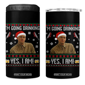 Charlie Hunnam Ed Gein Ugly Christmas 4 in 1 Can Cooler Tumbler Monster Movie I'm Going Drinking TS10 One Size: 16 oz Black Print Your Wear