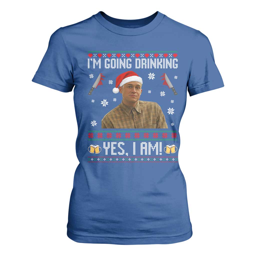 Charlie Hunnam Ed Gein Ugly Christmas T Shirt For Women Monster Movie I'm Going Drinking TS10 Royal Blue Print Your Wear