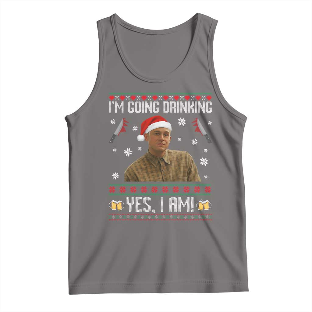 Charlie Hunnam Ed Gein Ugly Christmas Tank Top Monster Movie I'm Going Drinking TS10 Deep Heather Print Your Wear