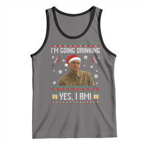 Charlie Hunnam Ed Gein Ugly Christmas Tank Top Monster Movie I'm Going Drinking TS10 Deep Heather Black Print Your Wear