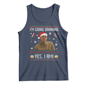 Charlie Hunnam Ed Gein Ugly Christmas Tank Top Monster Movie I'm Going Drinking TS10 Navy Print Your Wear